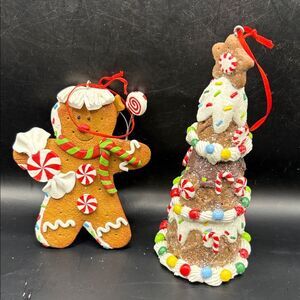 Gingerbread Man and Christmas Tree Ornaments